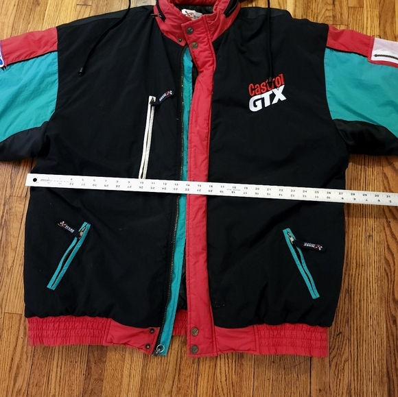 VTG Nascar 2000 Jacket Mens XL Color Block Hooded Casey Atwood 27 Chase Rare - Picture 13 of 13